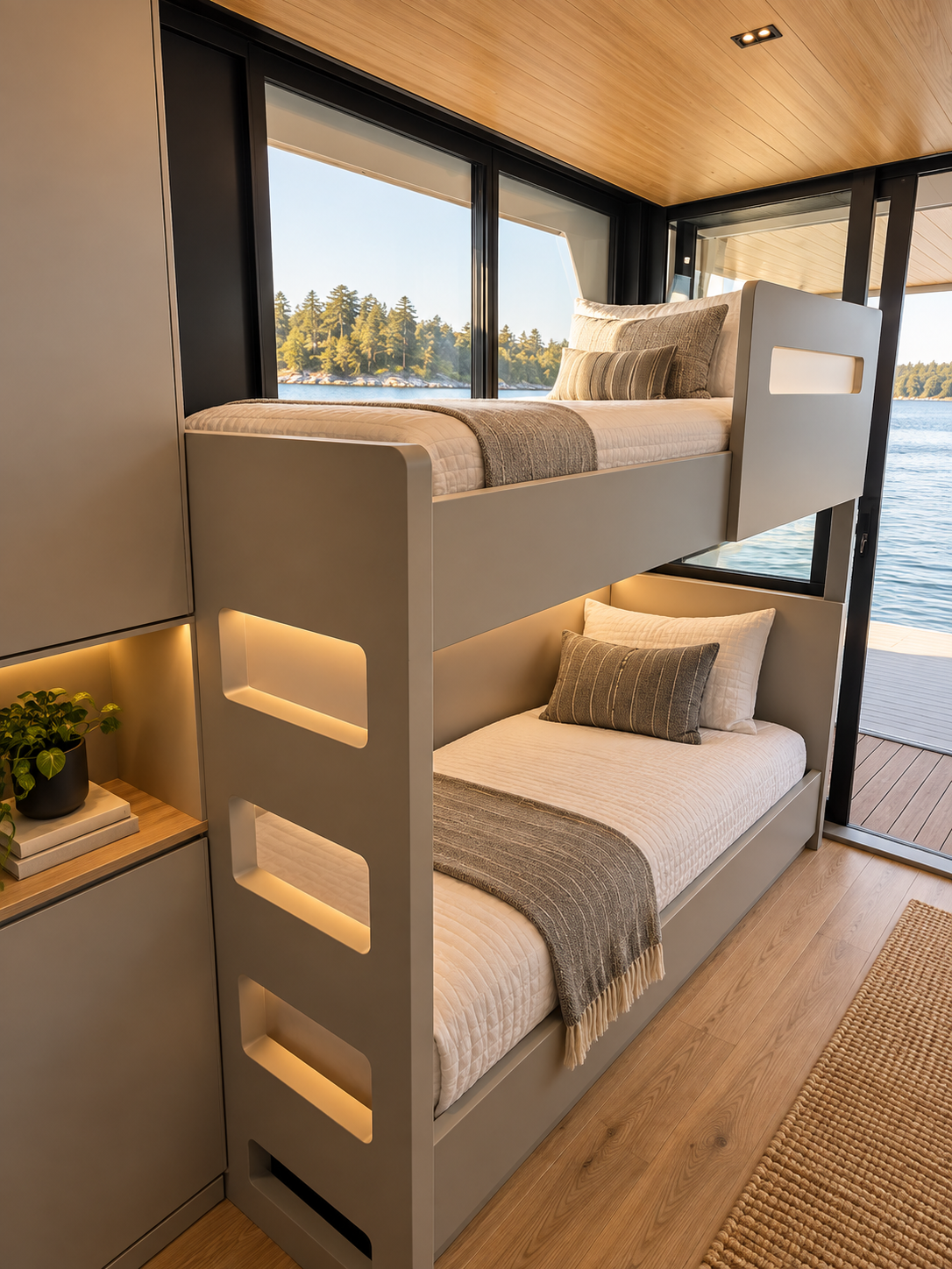 Interior da Float Yachts F11: Quarto com beliche