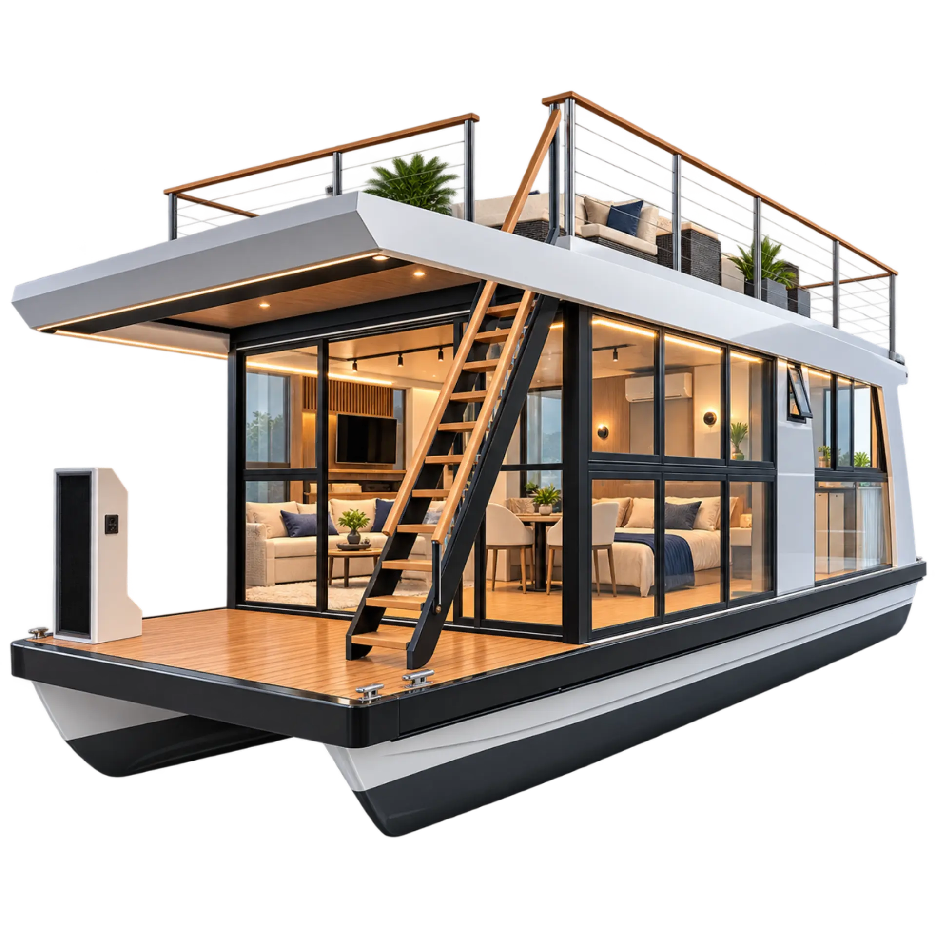 Vista externa da Float Yachts F11