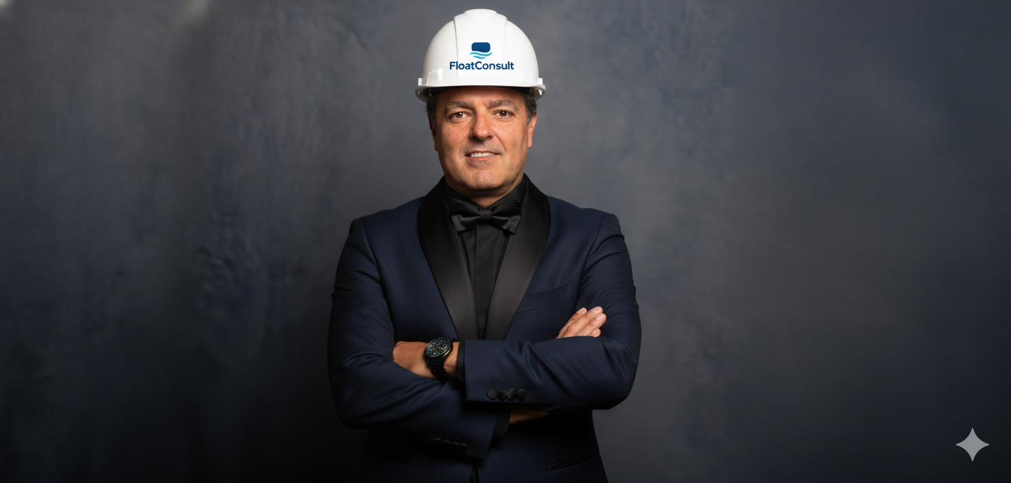 Wagner José de Morais com capacete da FloatConsult