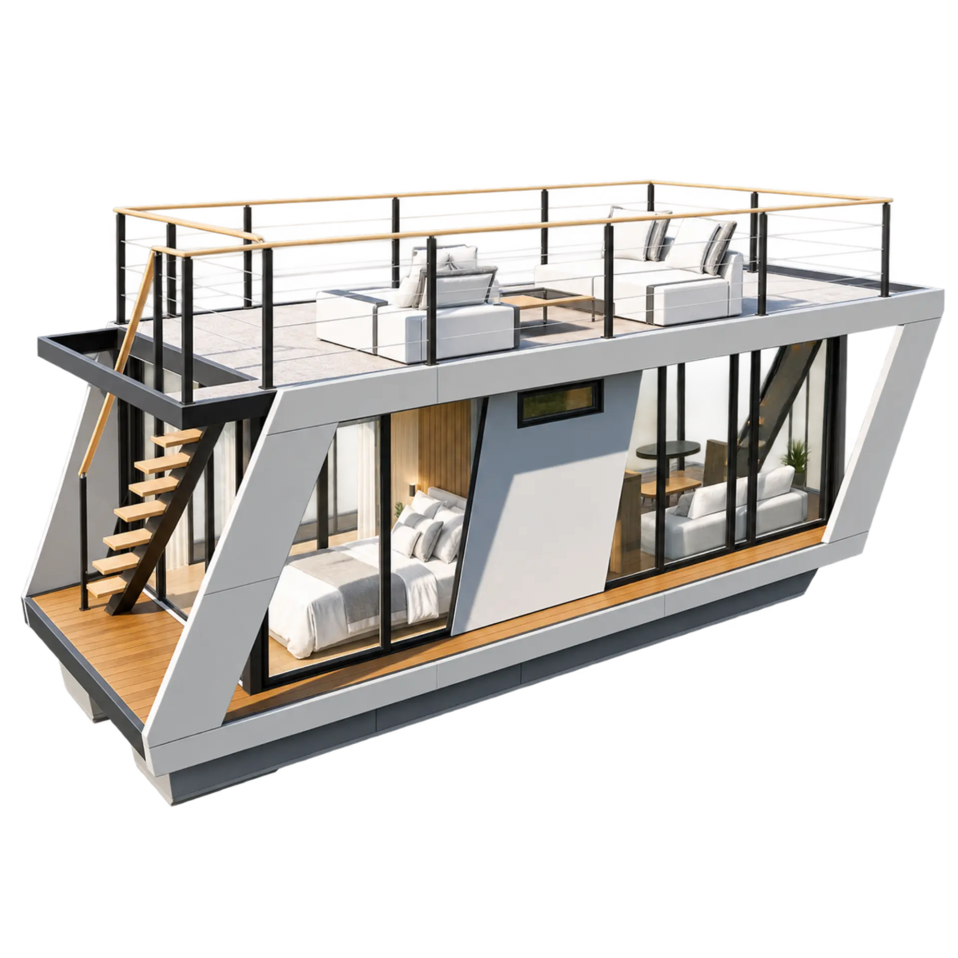 Vista externa da Float Yachts F10